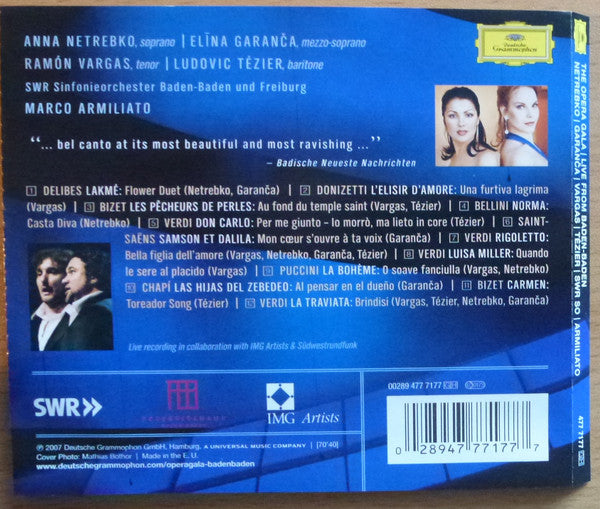 Anna Netrebko, Elīna Garanča, Ramón Vargas, Ludovic Tézier : The Opera Gala - Live From Baden-Baden (CD, Album)
