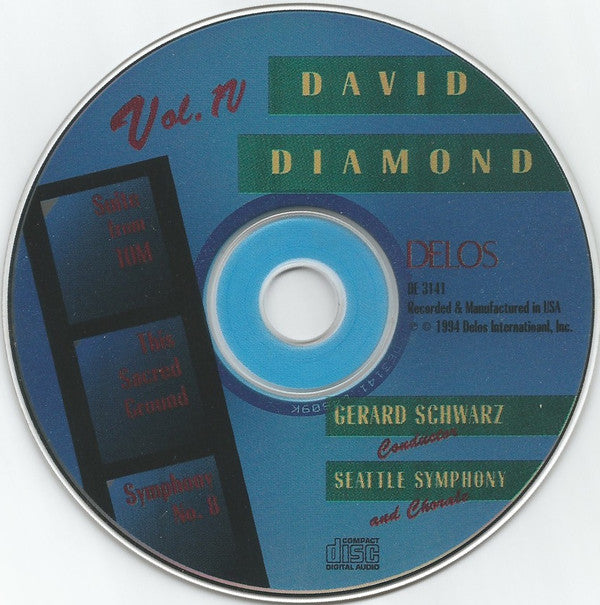David Diamond (2) - Gerard Schwarz, Seattle Symphony* And Seattle Symphony Chorale : Vol. IV (Symphony No. 8 / Suite From Tom / This Sacred Ground) (CD)