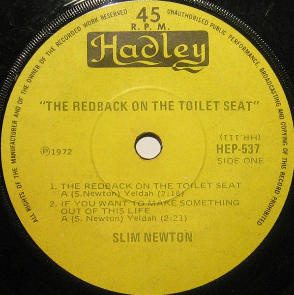 Slim Newton : The Redback On The Toilet Seat (7", EP, Fli)