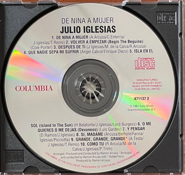 Julio Iglesias : De Niña A Mujer (CD, Album, RE)