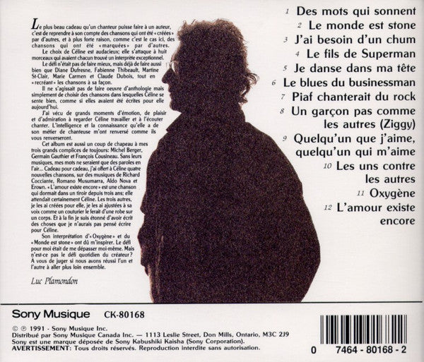Celine Dion* : Dion Chante Plamondon (CD, Album, RE)