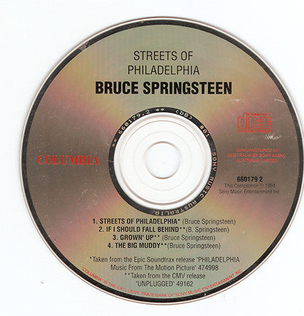 Bruce Springsteen : Streets Of Philadelphia (CD, Maxi)