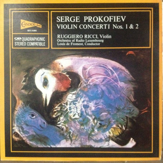 Serge Prokofiev*, Ruggiero Ricci, Orchestra Of Radio Luxembourg, Louis De Froment : Violin Concerti Nos. 1 & 2 (LP, Quad)