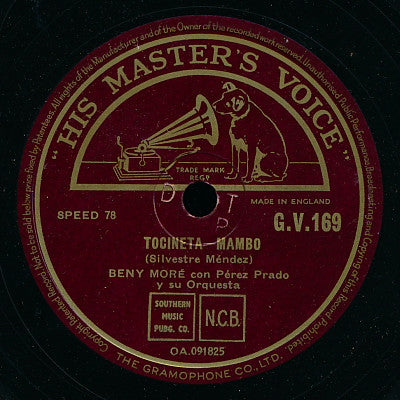 Beny Moré Con Perez Prado And His Orchestra : Tocineta / Ana María (Shellac, 10")