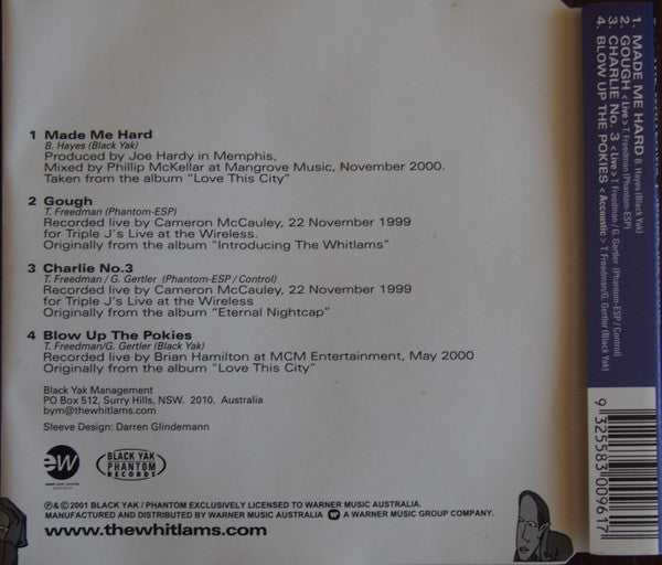 The Whitlams : Made Me Hard (CD, Single)