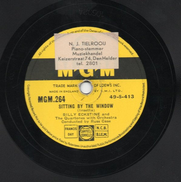 Billy Eckstine : Sitting By The Window / My Foolish Heart (Shellac, 10")