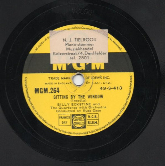 Billy Eckstine : Sitting By The Window / My Foolish Heart (Shellac, 10")