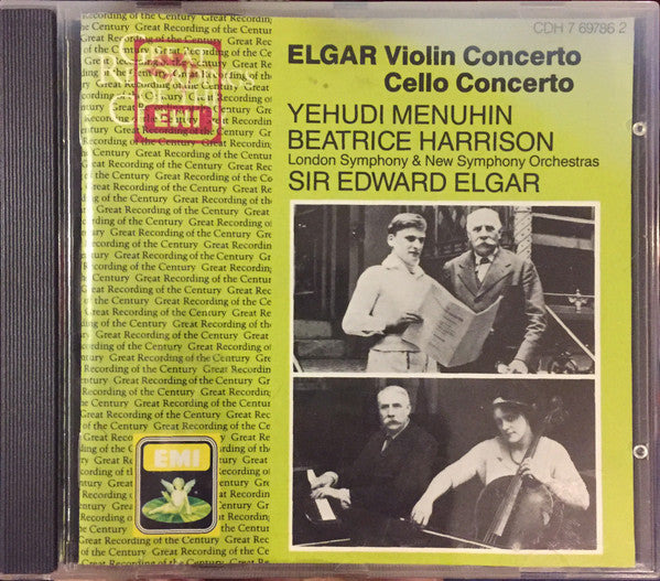 Sir Edward Elgar, Yehudi Menuhin, Beatrice Harrison (2) : Violin Concerto  / Cello Concerto (CD, Comp, RM)