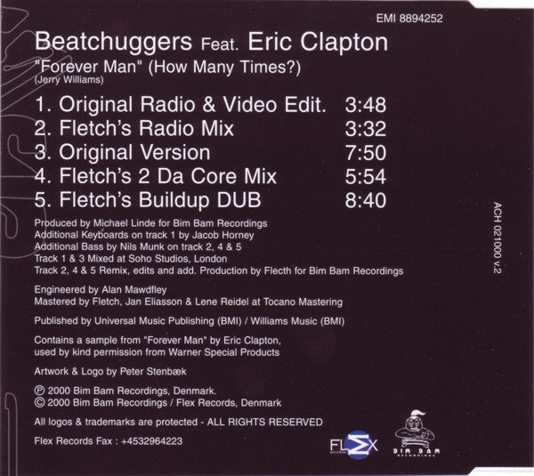 Beatchuggers Featuring Eric Clapton : Forever Man (How Many Times?) (CD, Maxi)