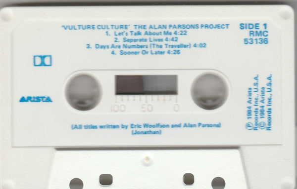 The Alan Parsons Project : Vulture Culture (Cass, Album)
