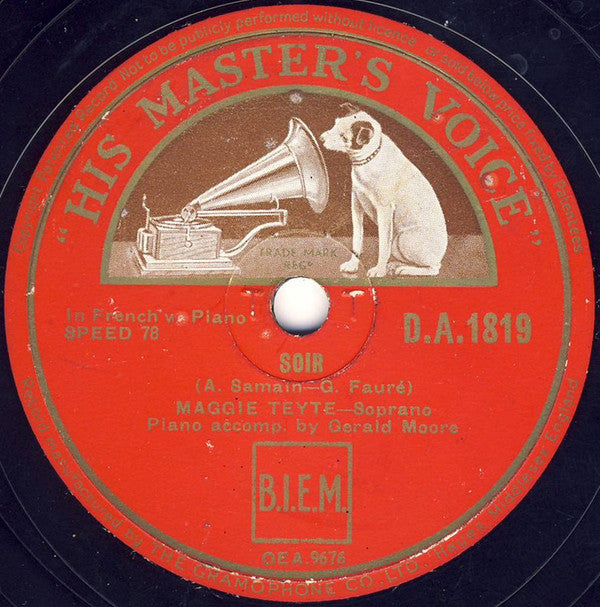 Maggie Teyte : Soir / Les Roses D'Ispahan (Shellac, 10")