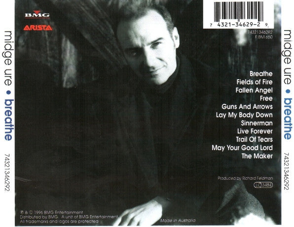 Midge Ure : Breathe (CD, Album)