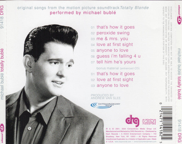 Michael Bublé : Totally Bublé (Original Songs From The Motion Picture Soundtrack Totally Blonde) (CD, Album, Enh, RM)