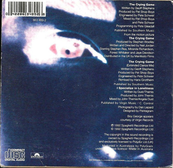 Boy George : The Crying Game (CD, Maxi, Car)