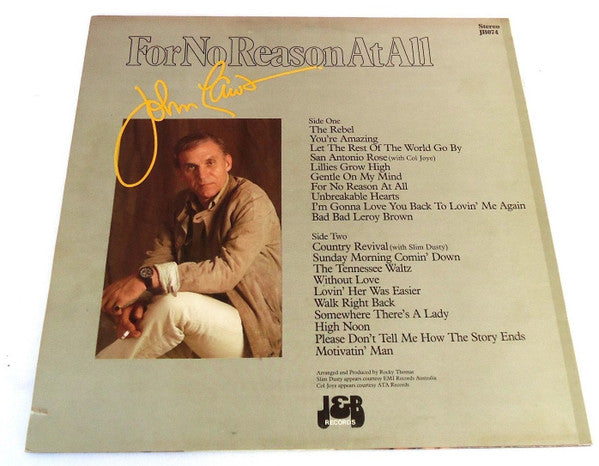 John Laws (3) : For No Reason At All (LP, Comp)