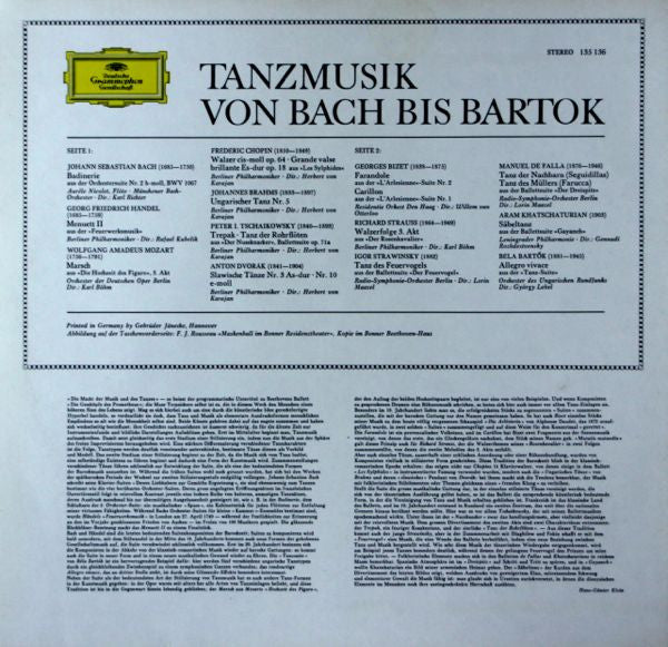 Various : Tanzmusik Von Bach Bis Bartok (LP, Comp)