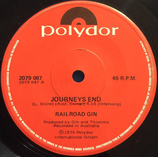 Railroad Gin : Journeys End (7", Single)