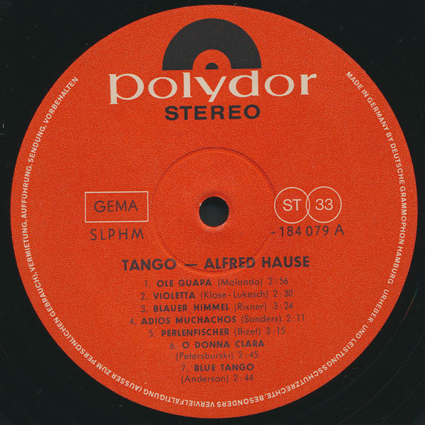 Alfred Hause : Tango (LP, Album)