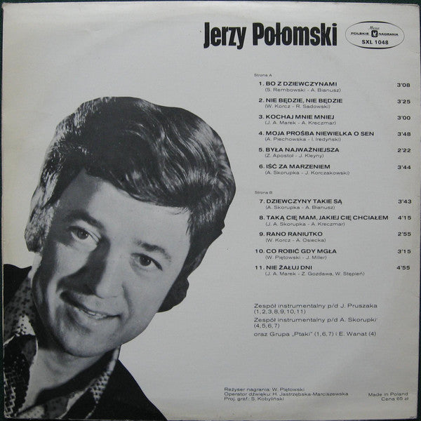 Jerzy Połomski : Bo Z Dziewczynami (LP, Album, Red)