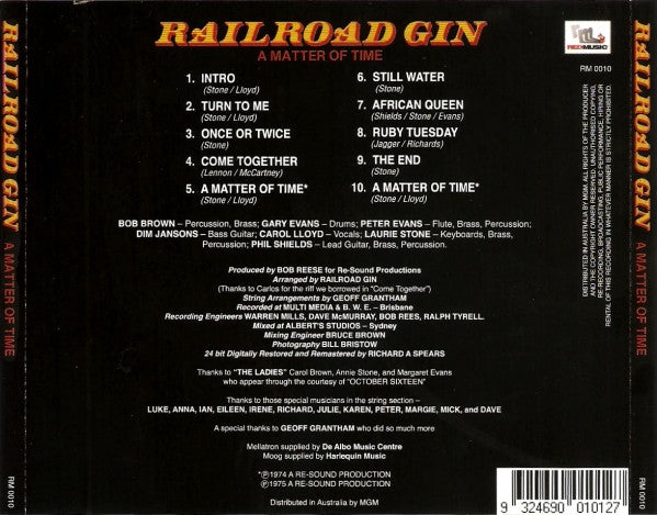 Railroad Gin : A Matter Of Time (CD, Album, RM)