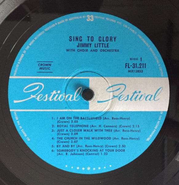 Jimmy Little : Sing To Glory (LP, Album, Mono)