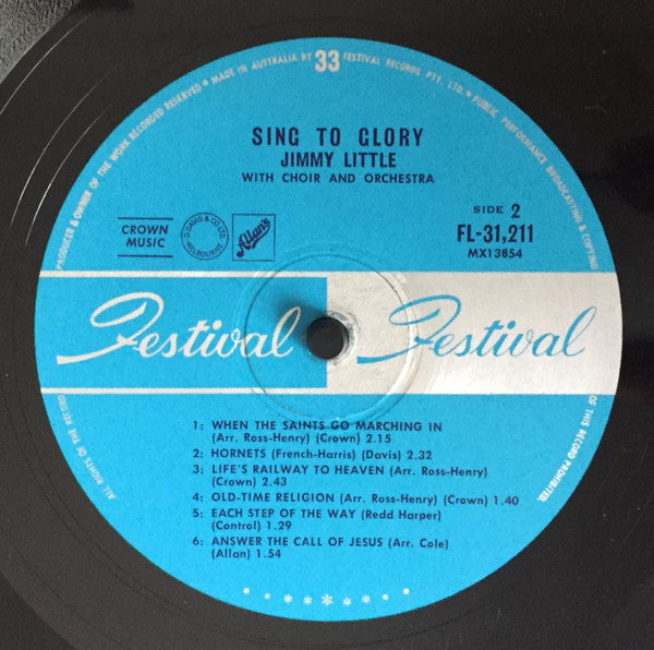 Jimmy Little : Sing To Glory (LP, Album, Mono)