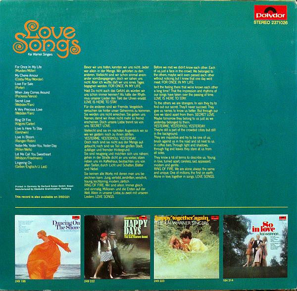 Kai Warner Singers : Love Songs (LP, Album)