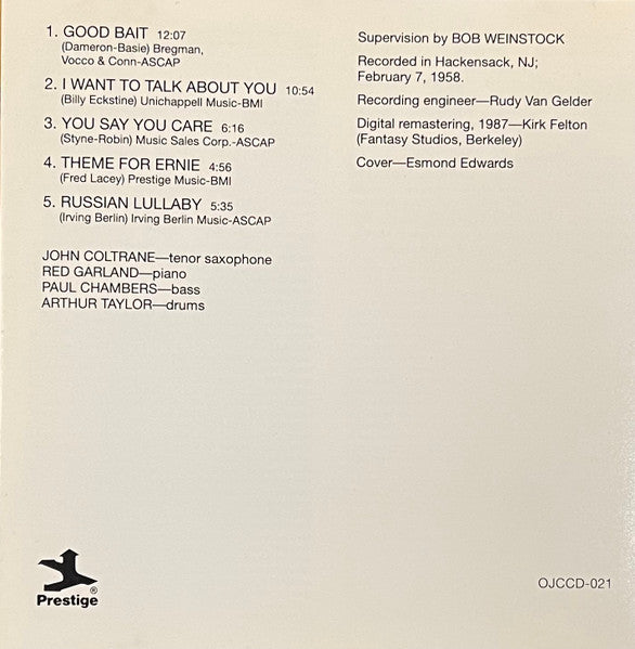 John Coltrane : Soultrane (CD, Album, RE, RM)