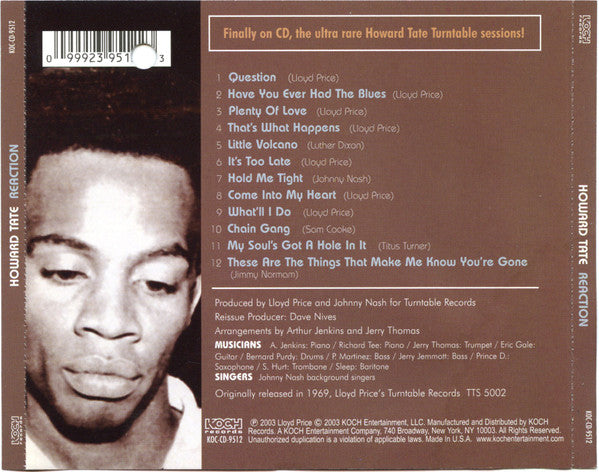 Howard Tate : Howard Tate's Reaction (CD, Album)