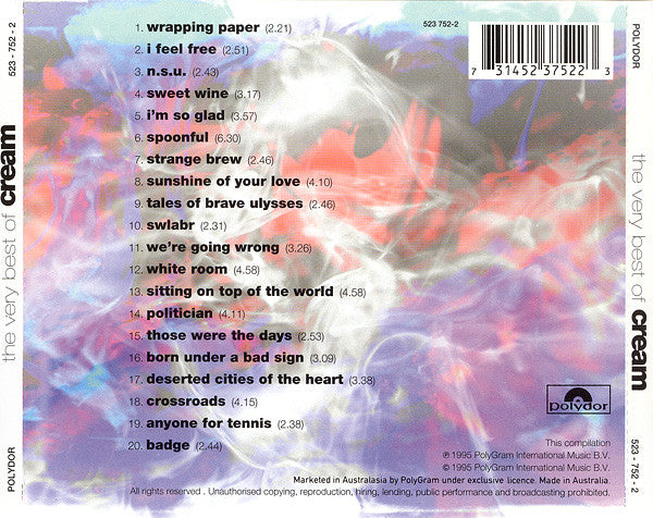 Cream (2) : The Very Best Of Cream (CD, Comp)