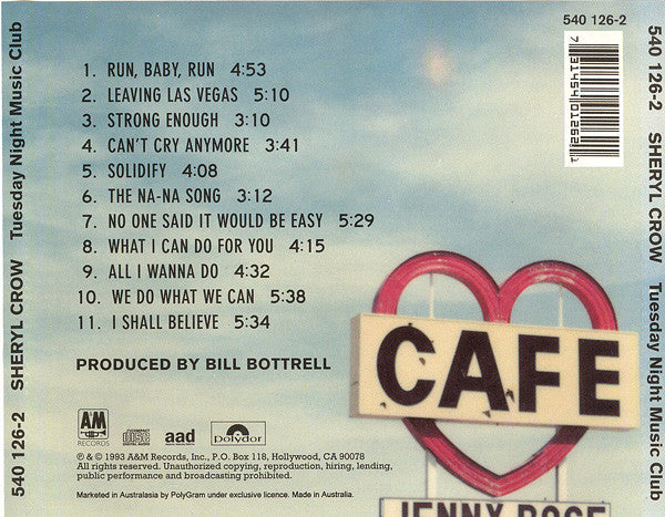 Sheryl Crow : Tuesday Night Music Club (CD, Album)