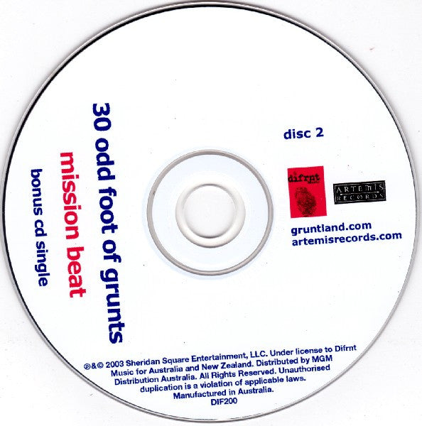 30 Odd Foot Of Grunts : Mission Beat (DVD-V + CD, Single)