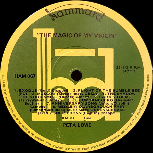 Peta Lowe : The Magic Of My Violin (LP)