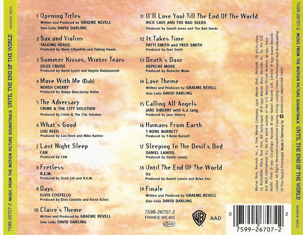 Various : Until The End Of The World (Music From The Motion Picture Soundtrack) (CD, Album)