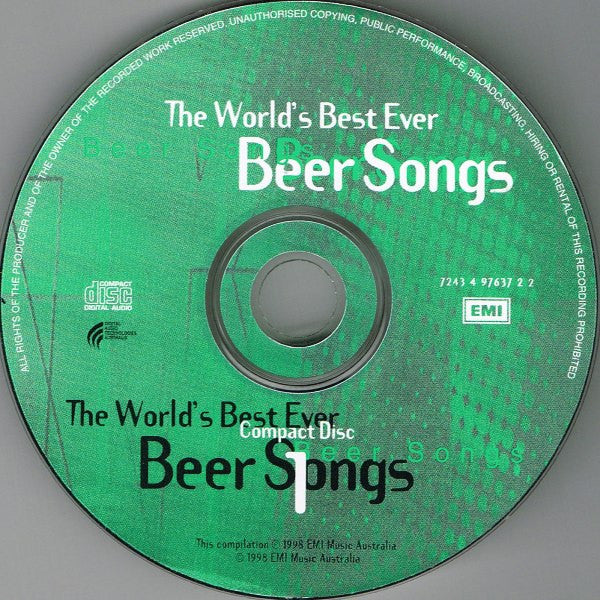 Various : The World's Best Ever Beer Songs (2xCD, Comp)