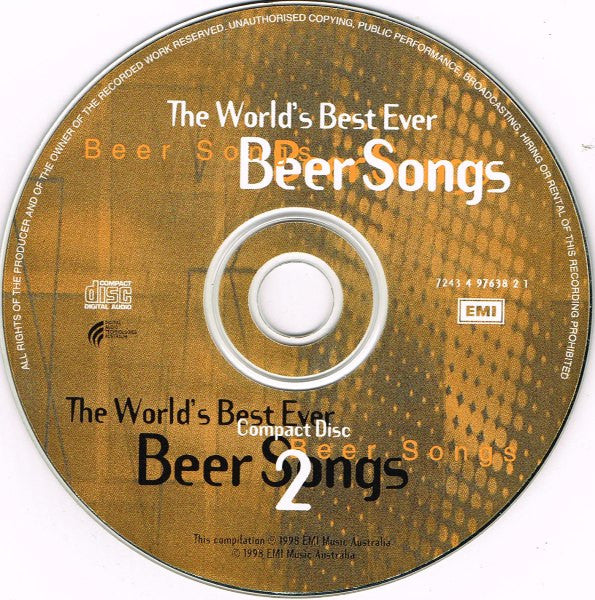 Various : The World's Best Ever Beer Songs (2xCD, Comp)