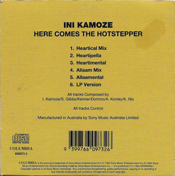Ini Kamoze : Here Comes The Hotstepper (CD, Single, Car)