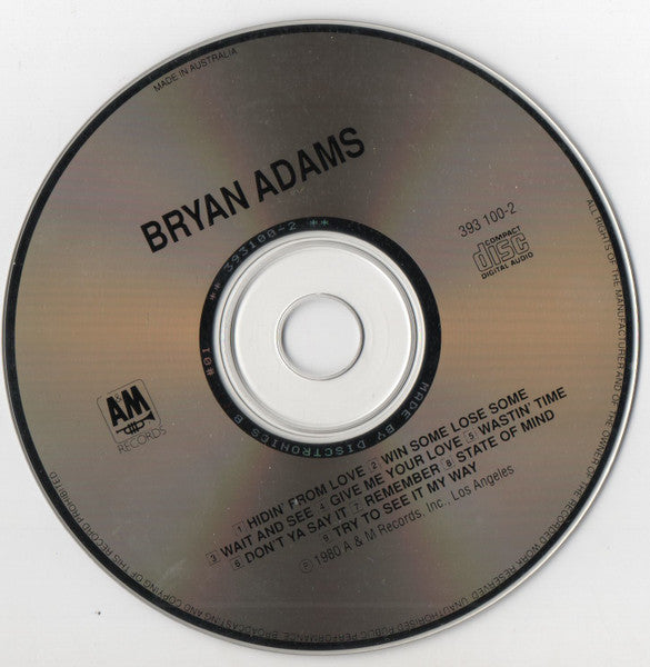 Bryan Adams : Bryan Adams (CD, Album, RE)