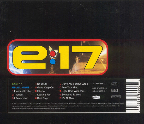East 17 : Up All Night (CD, Album, S/Edition, Len)