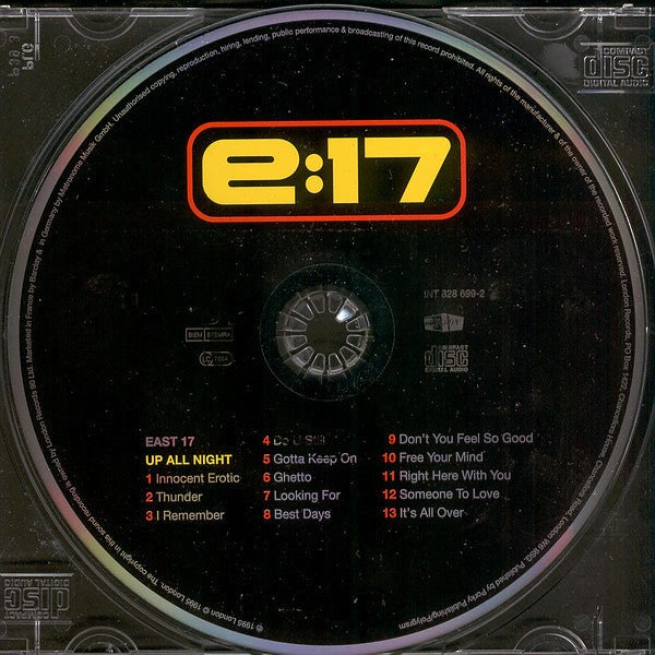 East 17 : Up All Night (CD, Album, S/Edition, Len)