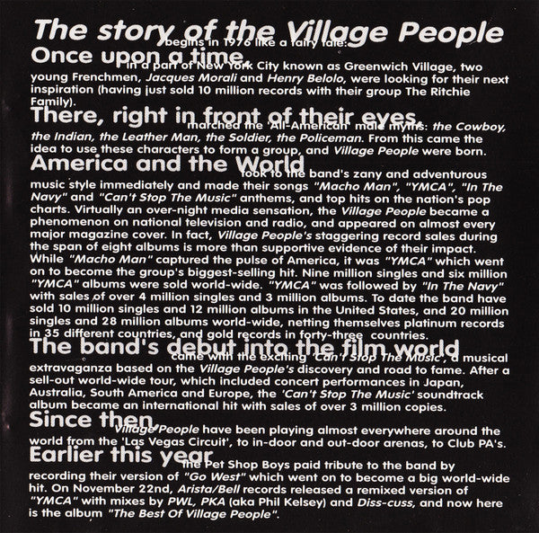 Village People : The Best Of Village People (CD, Comp)