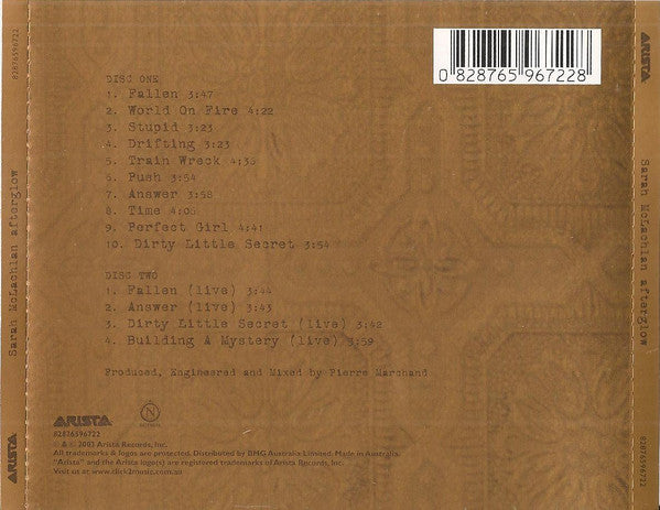 Sarah McLachlan : Afterglow (2xCD, Album, Ltd)