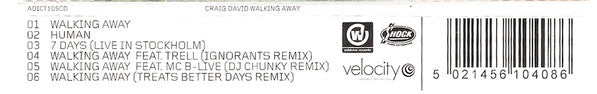 Craig David : Walking Away (CD, Single)
