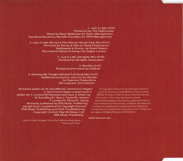 Liberty X : Just A Little (CD, Single)