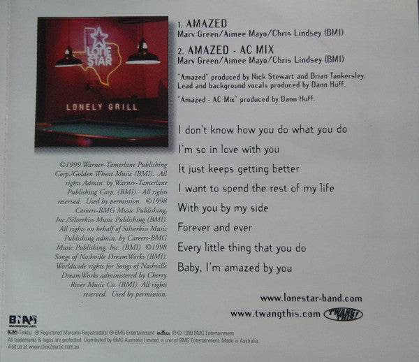 Lonestar (3) : Amazed (CD, Single)