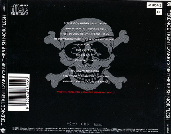 Terence Trent D'Arby : Terence Trent D'Arby's Neither Fish Nor Flesh: A Soundtrack Of Love, Faith, Hope, And Destruction (CD, Album)