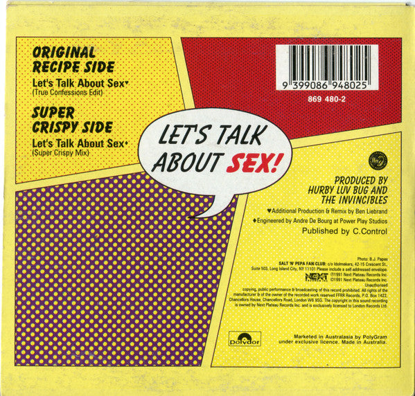 Salt 'N' Pepa : Let's Talk About Sex! (CD, Single, Car)