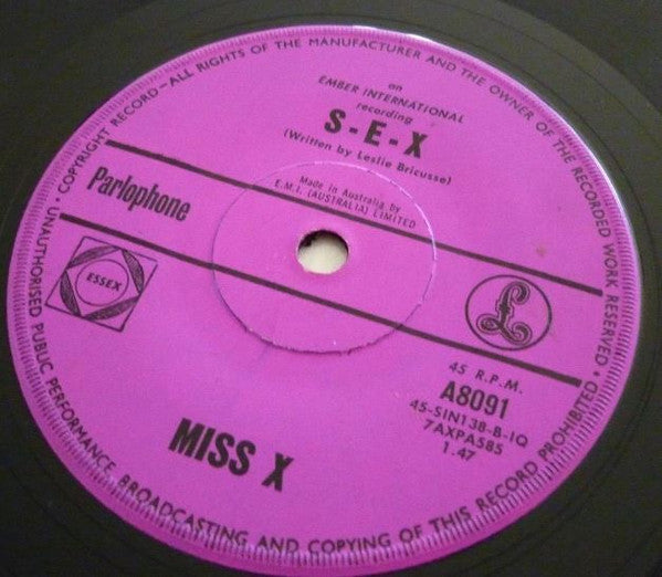 Miss X : Christine (7", Single)