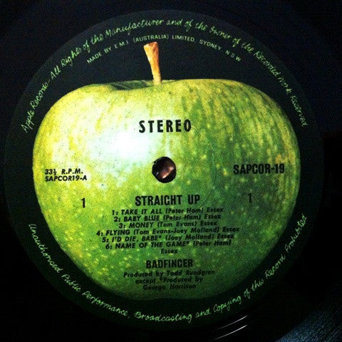 Badfinger : Straight Up (LP, Album)