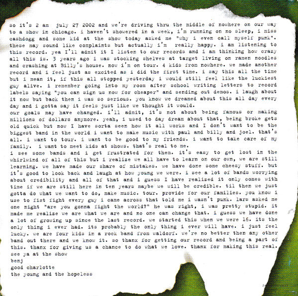 Good Charlotte : The Young And The Hopeless (CD, Album)